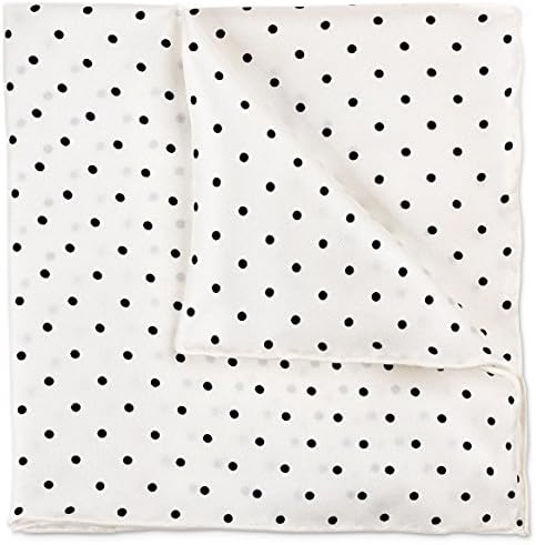 Puentes Denver100% Silk Twill Solid White Pocket Square