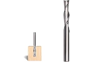 AKYLIN Fraise à rainurer hélicoïdale CNC VHM - Tige de 8 mm - Tige de 8 mm - Longueur de coupe : 25,4 mm - Fraise à bois pour couper HolzUPcut 8 x 25,4 x 63,5