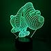 Produktbild XYDM 3D Visuelle Lampe Optische Täuschung LED Nachtlicht Tolle 7 Farben Hund Gestalten Berühren Empfindlich Stimmungslichter mit Acryl Wohnung Abs Base USB-Ladung zum Zuhause Dekor