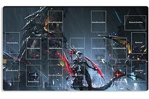Mlikemat New Playmat Dinomorphia Kentregina TCG CCG OCG Trading Card Game Mat with Zones + Free Bag (ZD039-855-A)