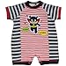Baby Boys Cotton Playsuit, Super Hero - Stripe Print - 0-3 months