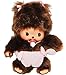 Produktbild Bebichhichi - Monchhichi - Mädchen - " Baby mit Windel / Windelhose mit Schnuller - 2 Zöpfe im Haar " - 15 cm - Bekleidung ausziehbar - Plüschtier / Kuscheltier - Monchichi - klein - Affe - Kinderplüsch Schmusepuppe - Mutti - Schwangere / Mama - Geburt Neugeboren - Babys - weich - Stoffpuppe / Kuschelpuppe - Plüschpuppe - Daumen - Geschwister - Bebichichi Zopf / Schleife