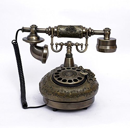 Vintage telephone Rotary plate antique bronze continental old telephone antique phone vintage phone landline telephones