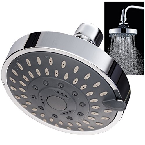 hoobest 12,7 cm Rainfall Hohe Druck Dusche Kopf, Luxus Spa-Feste Duschkopf sind Wasser Saver Modus, verstellbare Drehgelenk, 3 Spray settings-premium chrom Finish inklusive Spay (Teller