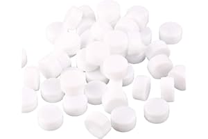 MEJOSER 50PCS Hochets Jouet 22mm Squeaker Plastique Jouet Bruit Maker Hochet Balles Blanches Rattle Hochets Jouets à Couinement Balle DIY pour Bébé Chiens Chat Grelot pour Couture Poupee Crochet