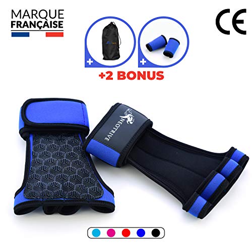 Neotrive Gants de Musculation - Crossfit - Halterophilie, Fitness, Barre de Traction Maniques Hommes Femmes