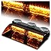 Price comparison product image Rupse 16 LED High Intensity LED Law Enforcement Emergency Hazard Warning Strobe Lights For Interior Roof/Dash/Windshield With Suction Cups (Yellow)