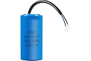 ANGEEK CD60 AC 450V 450uf 50/60HZ condensador,condensador eléctrico,Capacitor,condensador de arranque del motor con cable,para el refrigerador,motor,bomba,generador