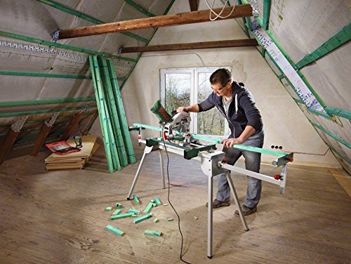 Bosch DIY Kapp- und Gehrungssäge PCM 8, Arbeitsklemme, Kreissägeblatt Optiline Wood, Staubbeutel, Karton (1200 W, Kreissägeblatt Nenn-Ø 216 mm) - 3