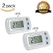 Produktbild Aigumi Kühlschrank-Thermometer, digital, wasserdicht, Gefrierschrank-Thermometer, mit leicht zu lesendem LCD-Display und Max/Min-Anzeige 2Pack-White