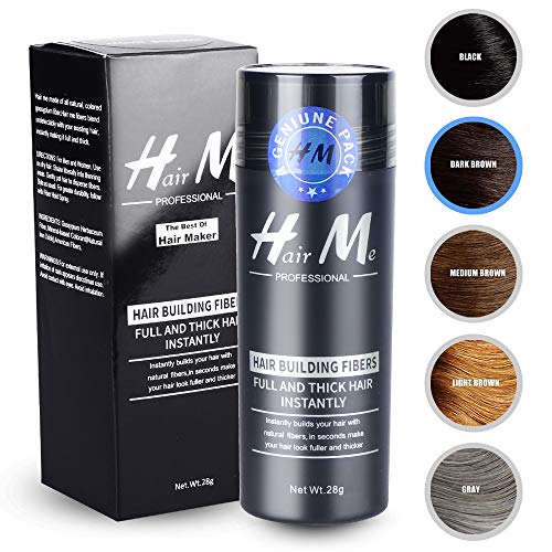 Poudre Cheveux,Poudre Densifiante Poudre Volume Cheveux Chatain Calvitie Homme Hair Building Fibers?Brun foncé?