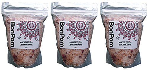 (3 PACK) - BonPom - Himalayan Bath Salt Rose | 1kg | 3 PACK BUNDLE
