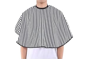 YOTOWN Capa de peluquería corta y lavable, para vestido, para peluquería, color negro y blanco