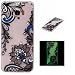 Produktbild Samsung Galaxy S8 Plus Luminous Hülle,Lonchee Relief Bunte Muster Intarsien Diamanten Leuchtend Luminous Noctilucent Handyhülle Weich TPU Handy Hülle Schutzhülle Etui mit Nachtleuchtende Funktion Hülle TPU Silikon Rückschale Silicon Cover Tasche Case Durchsichtig Transparent Etui Cover Protective Shell Soft Schutzhülle Telefon Kasten für Samsung Galaxy S8 Plus –Blaues Muster