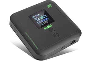 5G Router, NSA/SA 2.5Gbps 5G eSIM Modem, KuWFi Gigabit DualBand Mobiler WLAN Router, Pocket Wireless WiFi 6 Router, 32 Benutzer, 6000mAh Akku,Reise oder Heim WiFi Hotspot