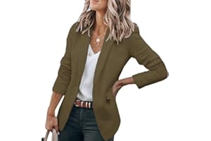 Cicy Bell - Blazer da donna a manica lunga, casual, da ufficio, apertura frontale con bottone