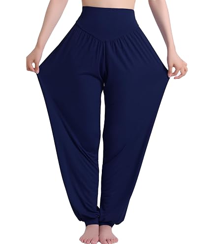 WINSHAPE Pantalon Sarouel Femme WH7 - Harem Pants Dance Fitness Freizeit, Coupe Confortable Et Décontractée