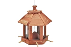 HI Haushalt International Mangeoire pour Oiseaux, 26 x 26 x 27 cm, en Bois