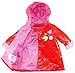 Wippette Baby Girls Infant Waterproof Hooded Ladybug Raincoat Jacket, Red, 12 Months