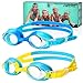 Produktbild Schwimmbrille Kinder [2 Stücke] OMERIL Schwimmbrille für Kinder, Antibeschlag Lecksicher Wasserdicht Weiches Silikon Kinder Schwimmbrille Größenverstellbar Premium Swimming Goggles mit Tragbare Tasche