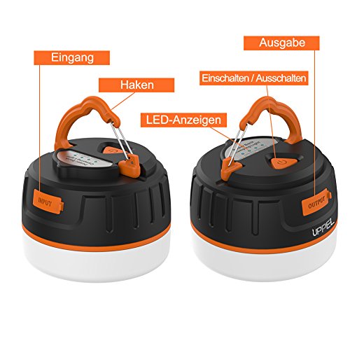 LED Campinglampe Milool Taschenlampe power bank IP65 wasserdichte Camping laterne mit 5200mAh für Camping,Outdoor,Wandern - 2