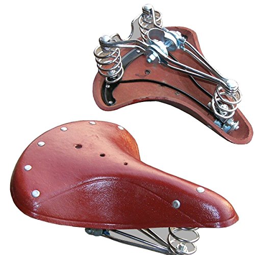 VINTAGE CLASSIC BROWN MOCK LEATHER BICYCLE BIKE CYCLING SADDLE SEAT COMFORT by eighty eight