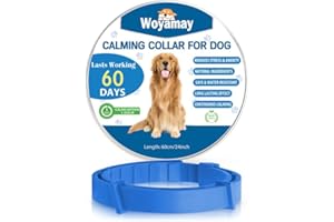 Woyamay Collier Calmant pour Chien, Taille Réglable Collier Apaisant pour Chiens, Apaisant Durable Collier de Chien Réduit Le Anti-Anxiété et Stress, Naturel Calmant pour Colier Chien Bleu
