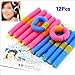 SODIAL(R) 12pc LARGE BENDY TWIST SAFE HAIR HAIRDRESSING ROLLERS FOAM CURLERS