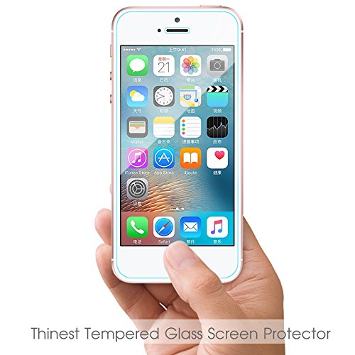 iPhone SE Screen Protector, Splaks [Ultra Thin 0.33mm] [3D Touch
Compatible] Premium Tempered Glass Screen Protector Film (4.0 inch)
2-Pack for Apple iPhone SE/iPhone 5/5s with 9H Hardness and Easy
Bubble-Free Installation [Lifetime Warranty]