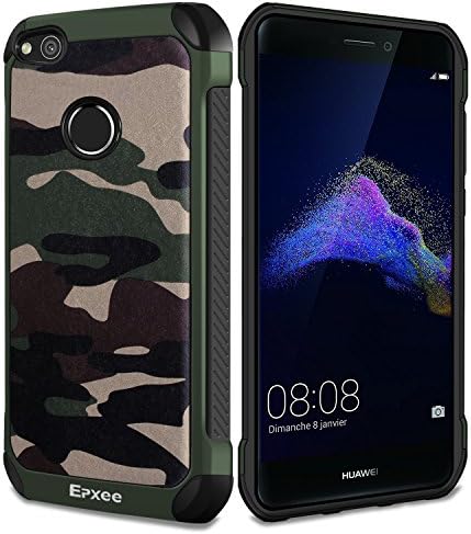 Huawei P8 Lite 2017 Case, Epxee Shockproof [Heavy Duty Protective] Silicone Bumper Phone Case Cover [for Huawei P8 Lite 2017] - (Camouflage-001)