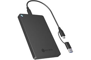 ICY Box 2,5" SATA HDD/SSD Gehäuse, USB-C/A 6 Gbit/s, werkzeuglos, Aluminium, UASP Unterstützung, Plug & Play, IB-201T-CU31