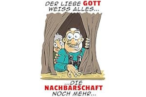 Schatzmix Blechschild Spruch Der liebe Gott weiss alles... Metallschild Wanddeko 20x30 tin sign