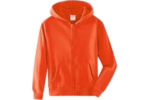 Spring&Gege Ragazzo Felpe con Cappuccio Basic in Cotone Tinta Unita Pullover per Bambino (3-12 Anni)