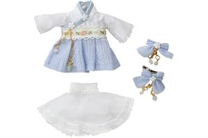 Niannyyhouse - Gonna da polso in stile antico Hanfu per vestire fino al petto, 1/12 BJD OB11 4,3 pollici (11 cm) per bambole di azione, accessori di abbigliamento (blu)