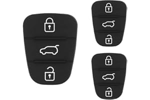 SPTwj 2 Piezas de Carcasas de Llave con 3 Botones Negro Llave de Mando para Coche Disponible Compatible con para Hyundai i10 i20 i30 ix35 ix20 Elantra y Kia Ceed Soul Sportage Picanto Venga