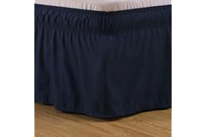 EUPEFIST Gonna da Letto Singolo/Matrimoniali/Una Piazza E Mezzo Mantovana Bed Skirt Giroletto Gonne per Letto Gonna Letto Tre Lati Tessuto Elastica Bedskirts Tinta Unita Pizzo Vestiletto