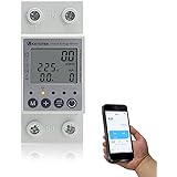 KETOTEK Contatore Energia Elettrica WiFi Misuratore Consumo Elettrico su Guida DIN Digitale Monofase KWh Meter con Tuya/Smart