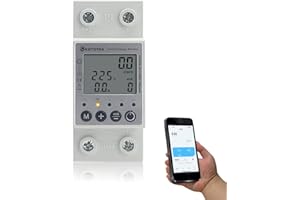 KETOTEK Contatore Energia Elettrica WiFi Misuratore Consumo Elettrico su Guida DIN Digitale Monofase KWh Meter con Tuya/Smart life APP Protezione da Sovraccarico