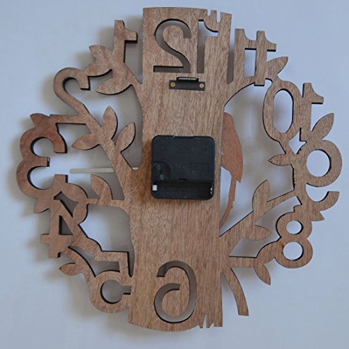 Giftgarden Baum mit einem Vogel Wanduhr aus Holz Geschenke für Freunde - 8
