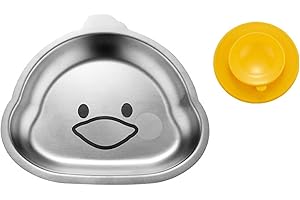 SELiLe Edelstahl-Material Kinderteller Kantinen Abendessen Tabletts Kinder Lebensmittel Teller Cartoon Tierform für Erwachsene Kinder Edelstahl Kinderteller