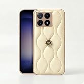 Zebana Xiaomi Poco X6 Pro 5G ile Uyumlu Kılıf Zebana Camellia Deri Kılıf Bej