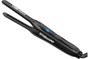 DSHOW Mini Glätteisen,Haarglätter,Glätteisen locken und glätten 2 in 1, Bart und pony, Glätteisen für alle Haartypen Kurze Haare (Black)