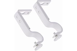 WINOMO 2pcs 18-22mm Supporto Regolabile tendaggi Asta Staffa (Bianco)