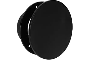 Ventilationssystem 4 tum cirkulär luftdiffusor – justerbart svart plastventilationsskydd med infälld fläns – hållbar lättinst