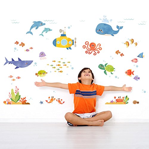 Decowall DAT-1611 Abenteuer auf See Wandsticker Wandaufkleber Wandtattoo Kinderzimmer - 2