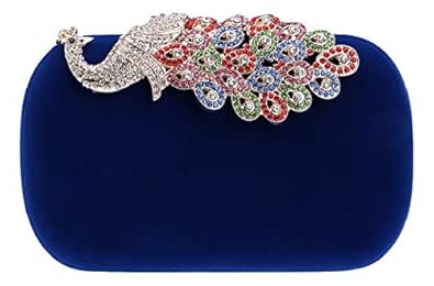 blue velvet clutch