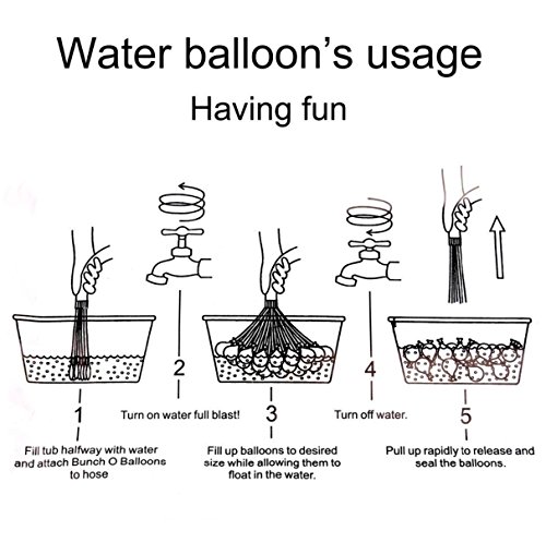 Water balloons 148pcs 4 bündeln Wasser Luftballons Latex ballons Wasserballons Sommer Party Hochzeits Ballon - 4