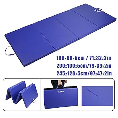 CCLIFE Tapis de gymnastique pliable Tapis de yoga pliant Tapis musculation Matelas gymnastique pliant portable, Größe:200x100x5cm