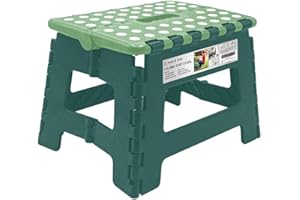 ‎BOTEWO Faltbarer Tritthocker: Stabiler Klapphocker Kunststoff Klapptritt mit Tragegriff Anti Rutsch Design Tragkraft 113kg Ideal für Küche Bad Erwachsene Kinder