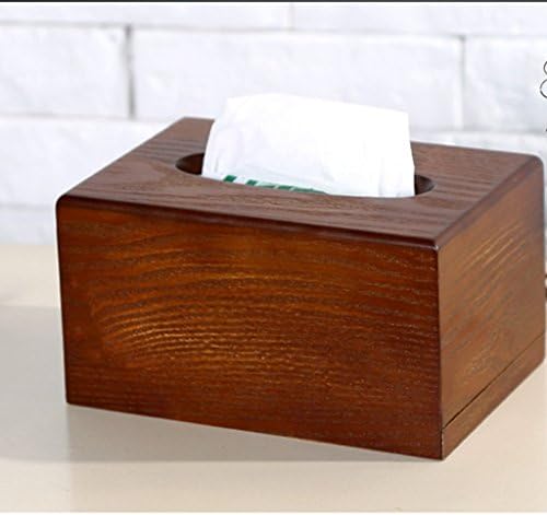 ZJHZXM GRJH® Living Room Solid Wood Paper Box Chinese Retro Coffee Table Mahogany Paper Towel Box Wooden Storage Box Square Wooden Drawer Box Creativity,Easy to clean
